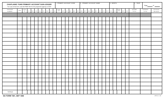 DA Form 7391 form preview
