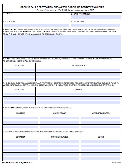 DA Form 7452-1-R form preview