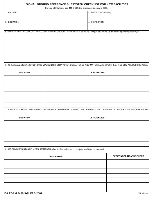 DA Form 7452-3-R form preview