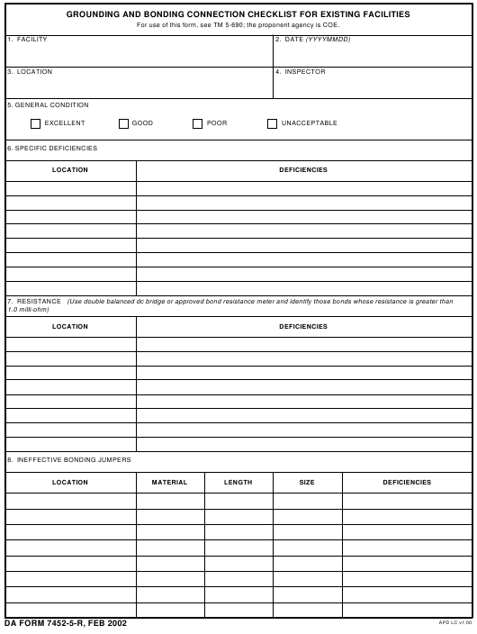 DA Form 7452-5-R form preview