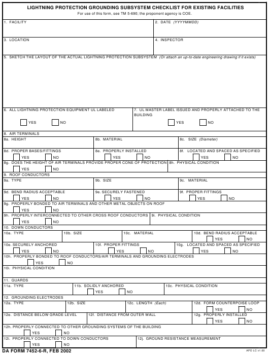 DA Form 7452-6-R form preview