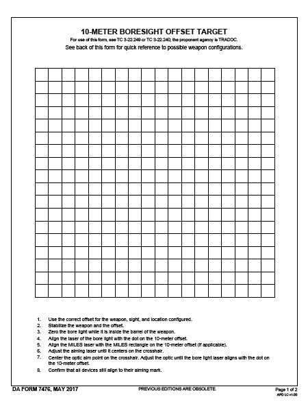DA Form 7476 form preview