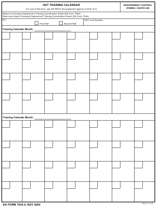 DA Form 7534-2 form preview