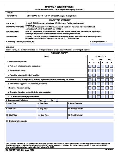 DA Form 7595-4-3 form preview