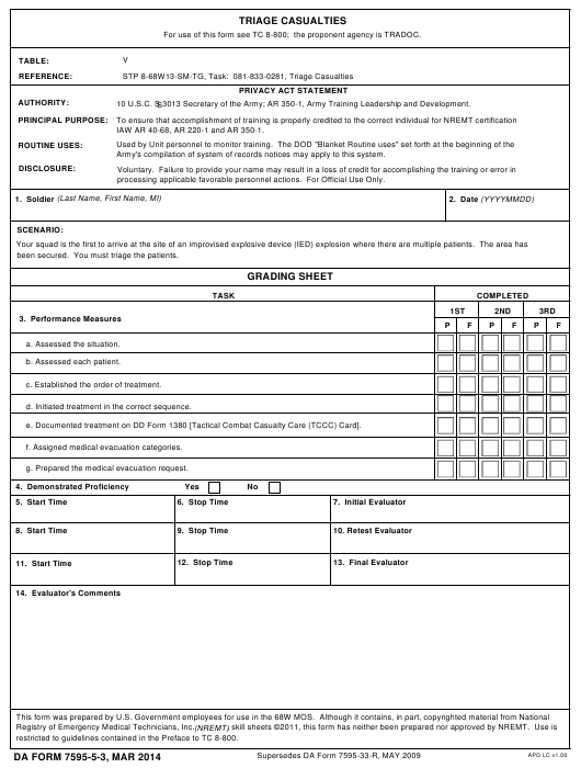DA Form 7595-5-3 form preview