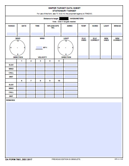DA Form 7651 form preview