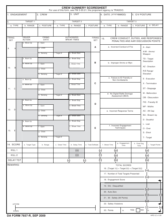 DA Form 7657-R form preview