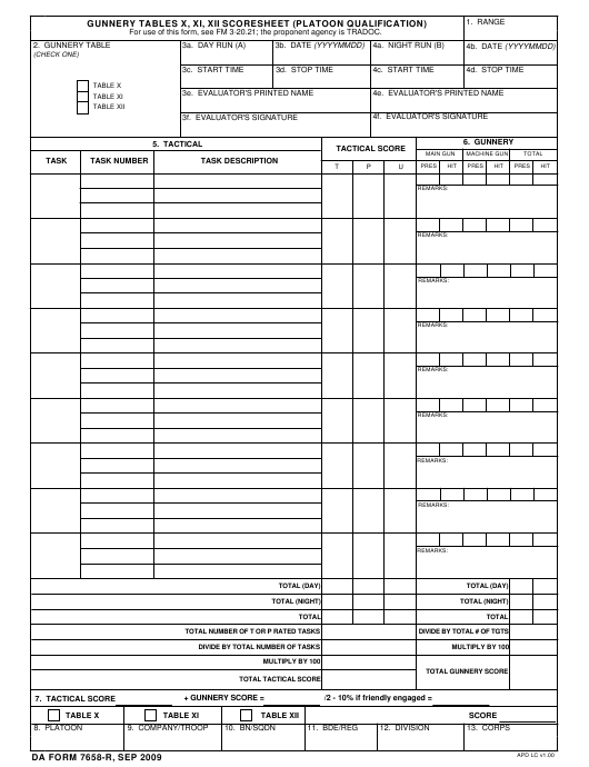 DA Form 7658-R form preview