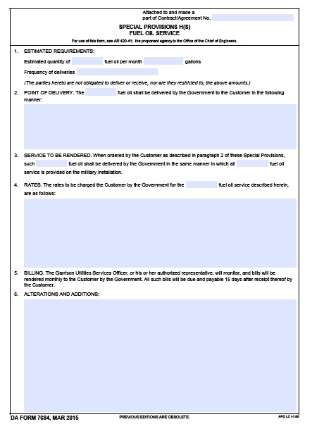 DA Form 7684 form preview