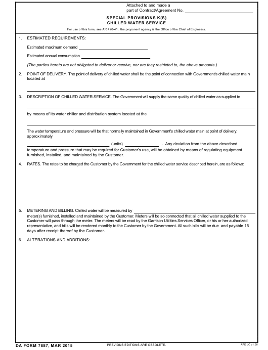 DA Form 7687 form preview