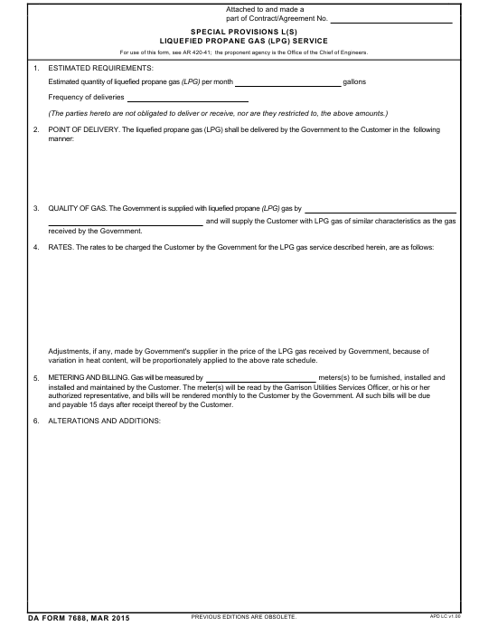 DA Form 7688 form preview