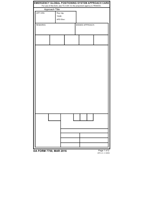 DA Form 7750 form preview