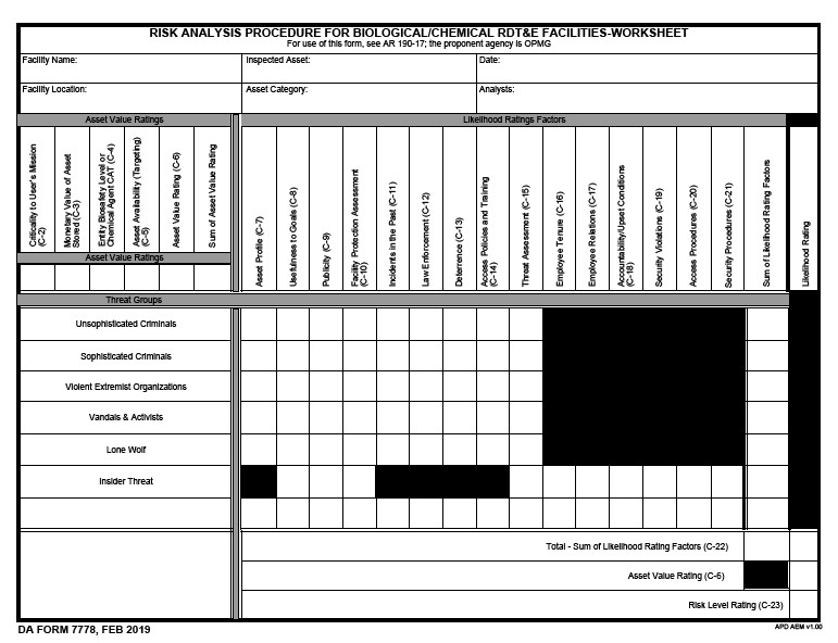 DA Form 7778 form preview