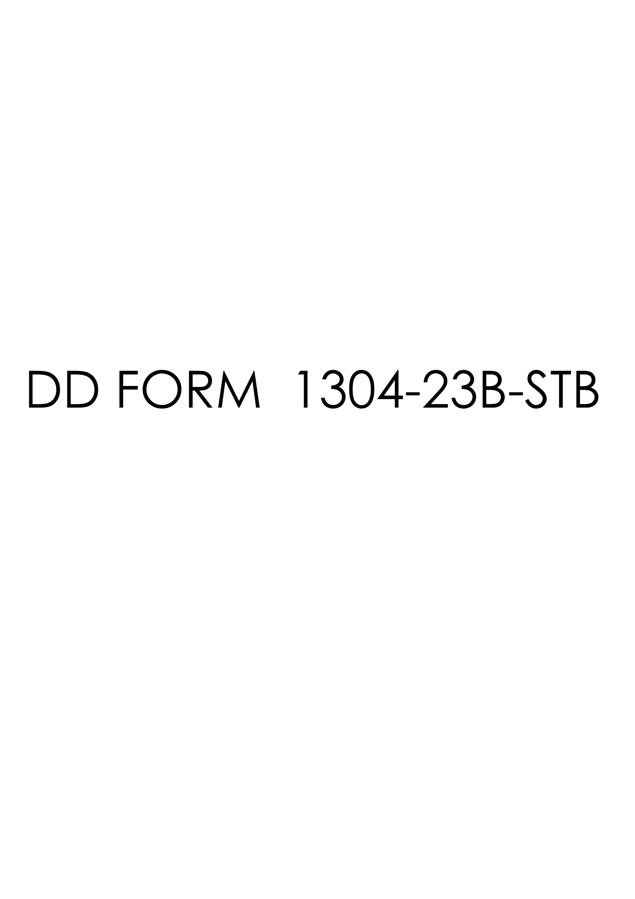 DD Form 1304-23B-STB form preview