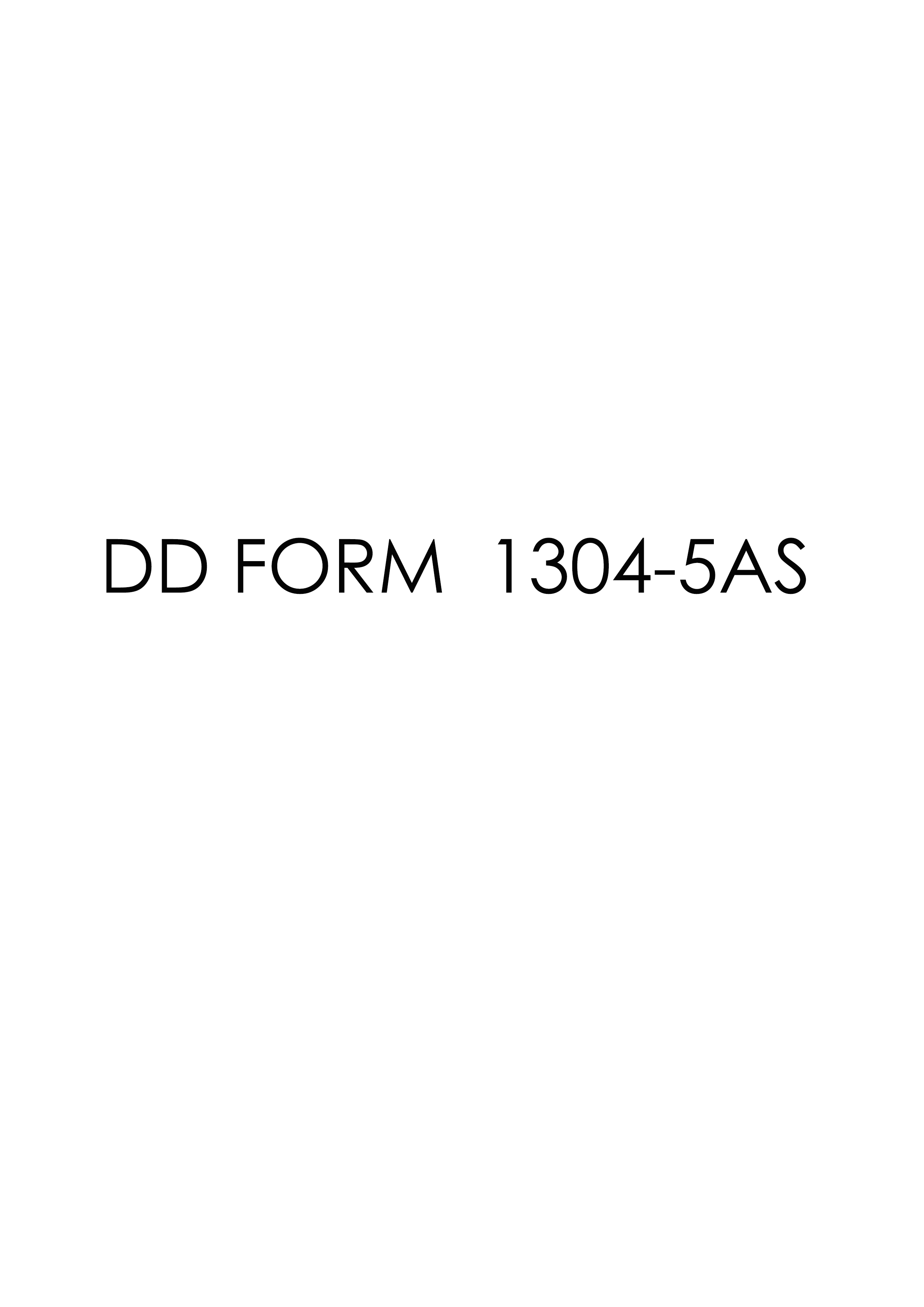 DD Form 1304-5AS form preview