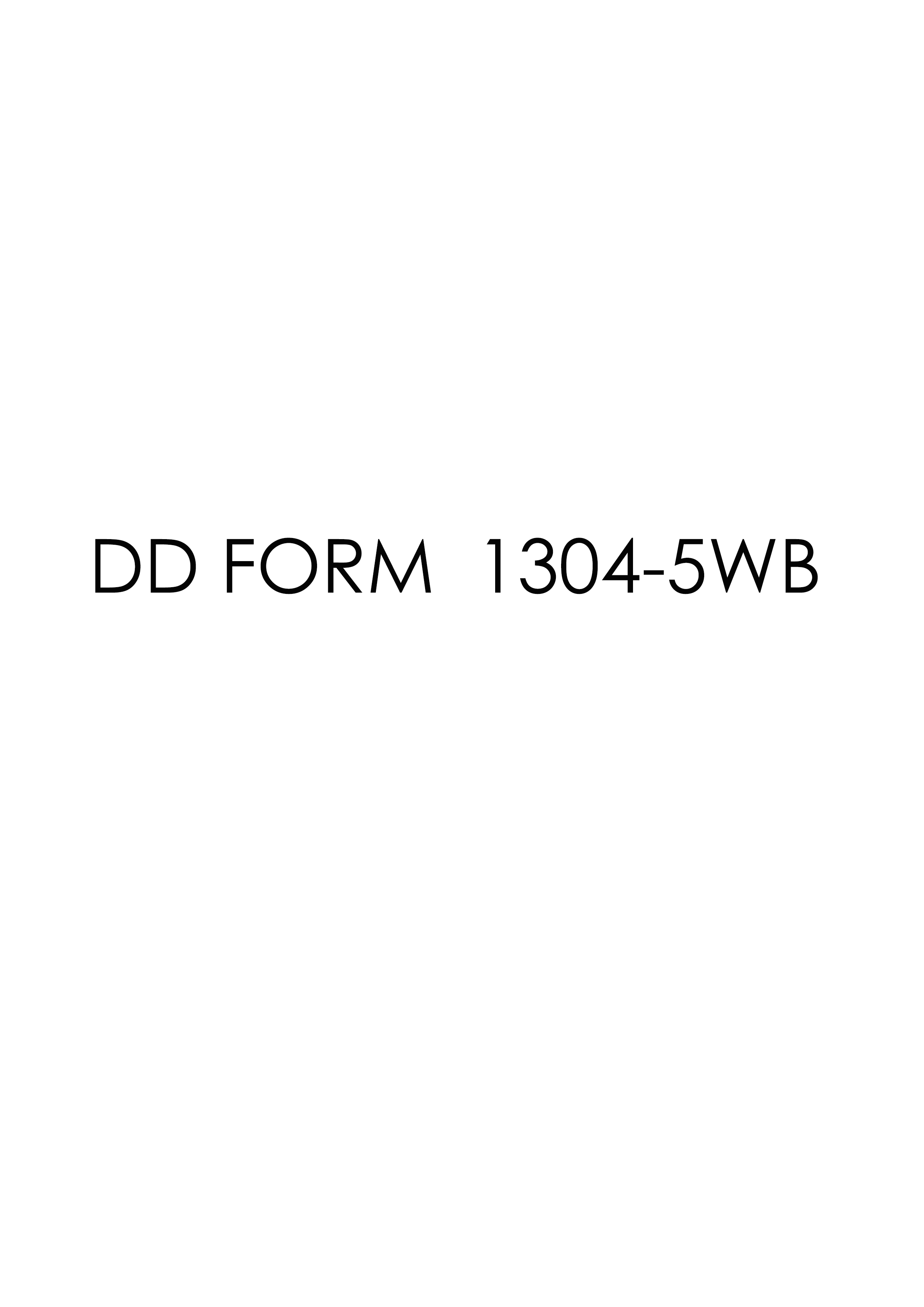 DD Form 1304-5WB form preview