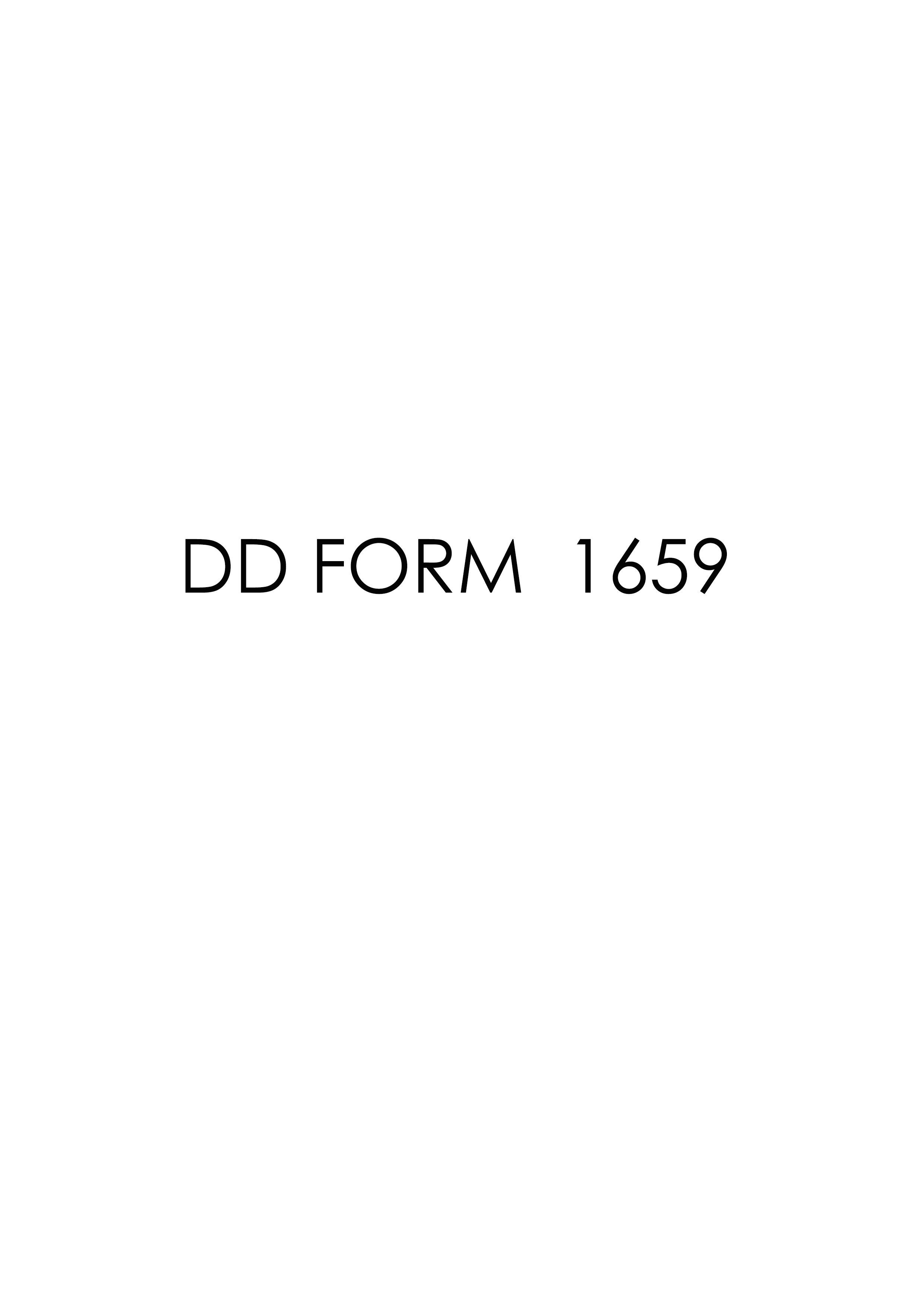 DD Form 1659 form preview