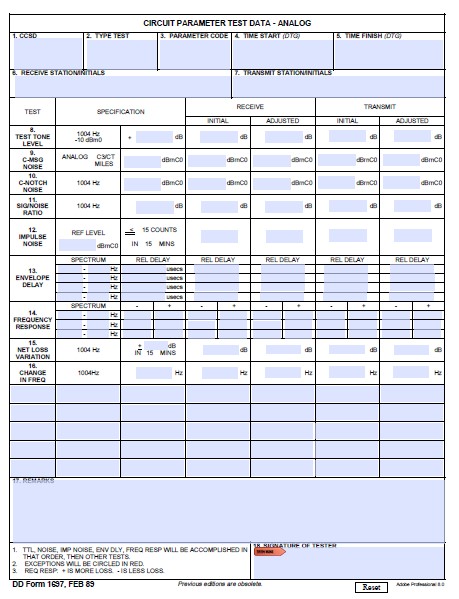 DD Form 1697 form preview