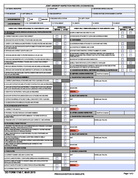 DD Form 1748-7 form preview