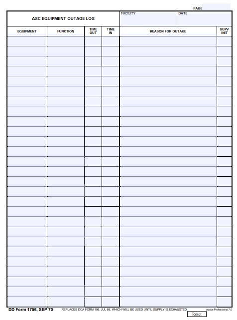 DD Form 1756 form preview
