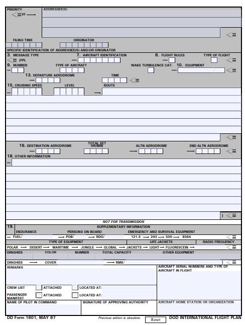 DD Form 1801 form preview