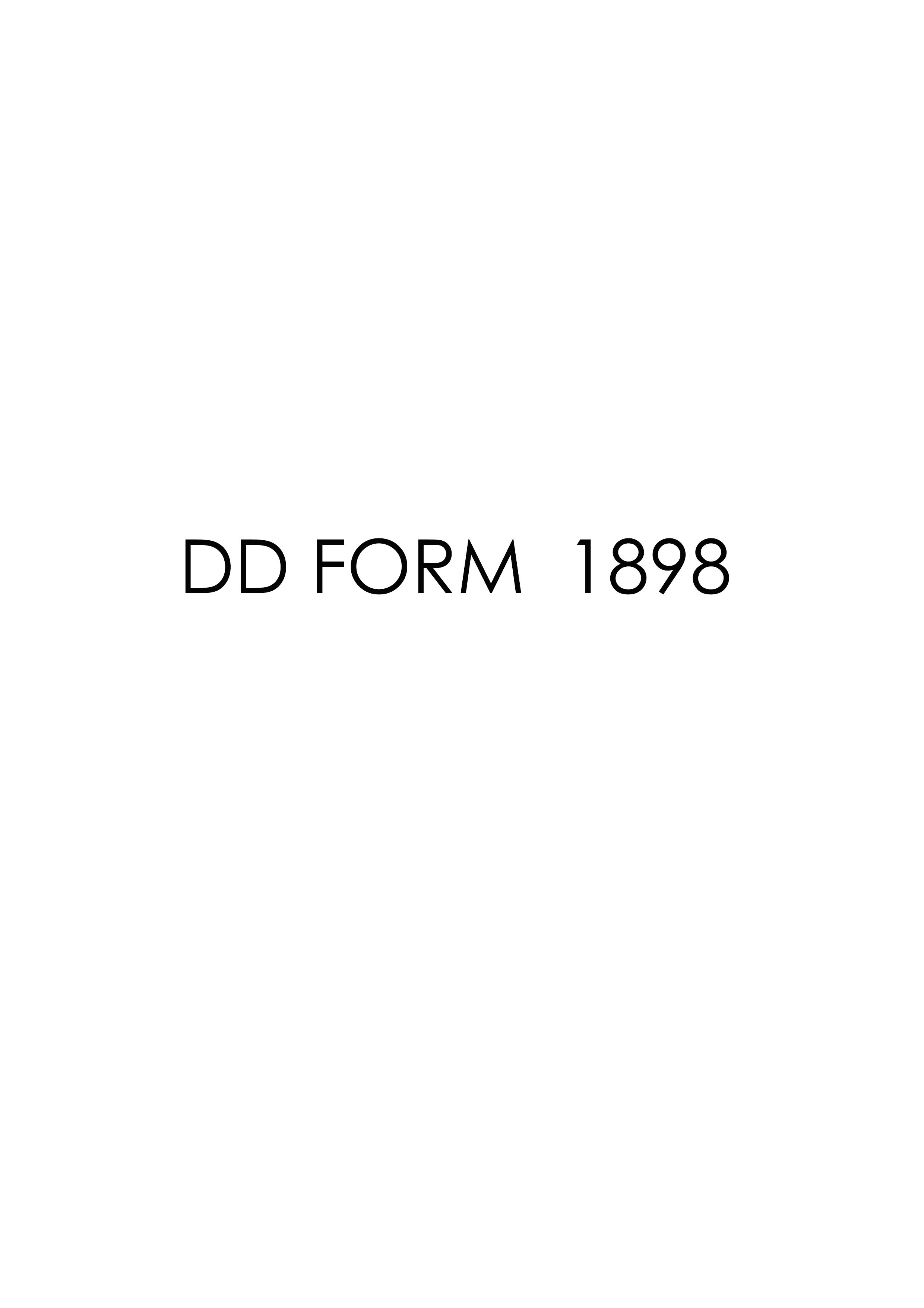 DD Form 1898 form preview
