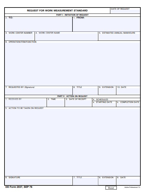 DD Form 2037 form preview
