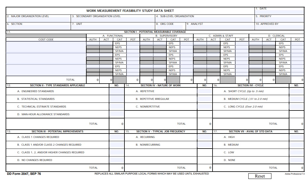 DD Form 2047 form preview