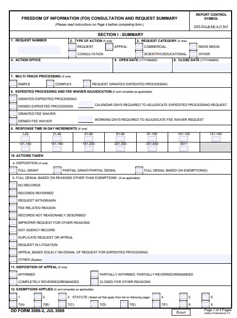 DD Form 2086-2 form preview