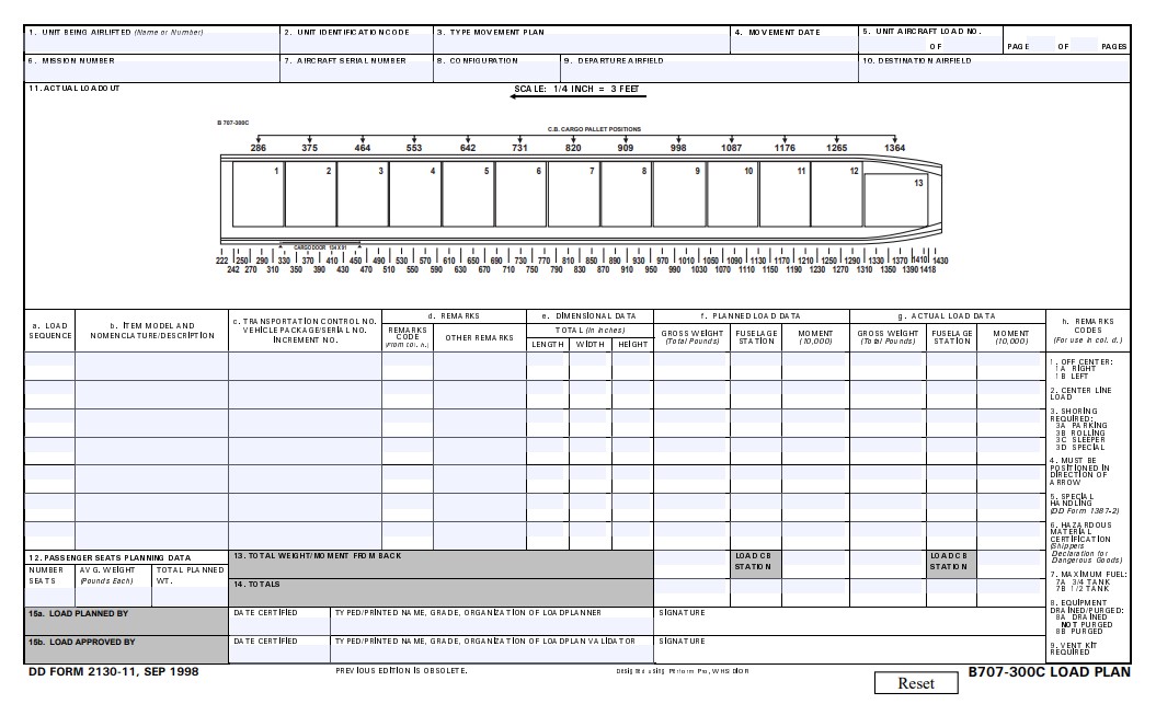 DD Form 2130-11 form preview