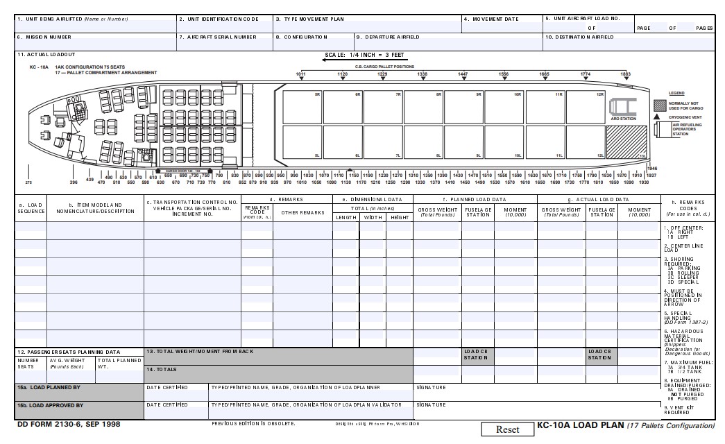 DD Form 2130-6 form preview
