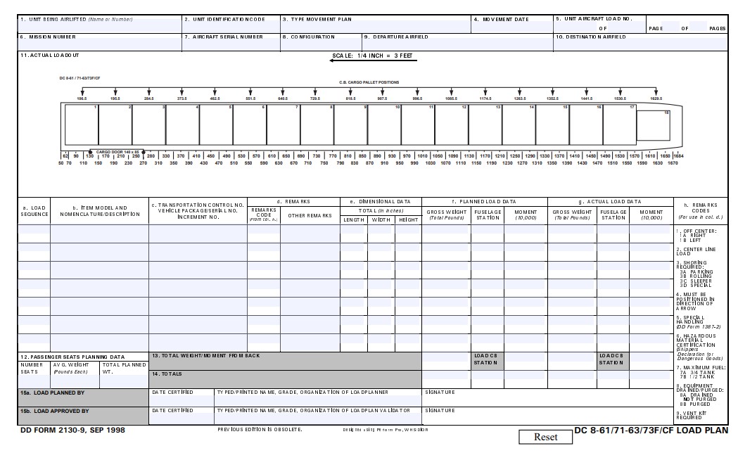 DD Form 2130-9 form preview
