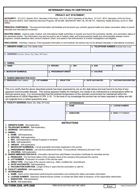 DD Form 2209 form preview