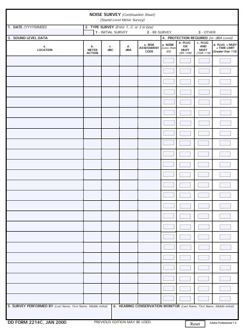 DD Form 2214C form preview