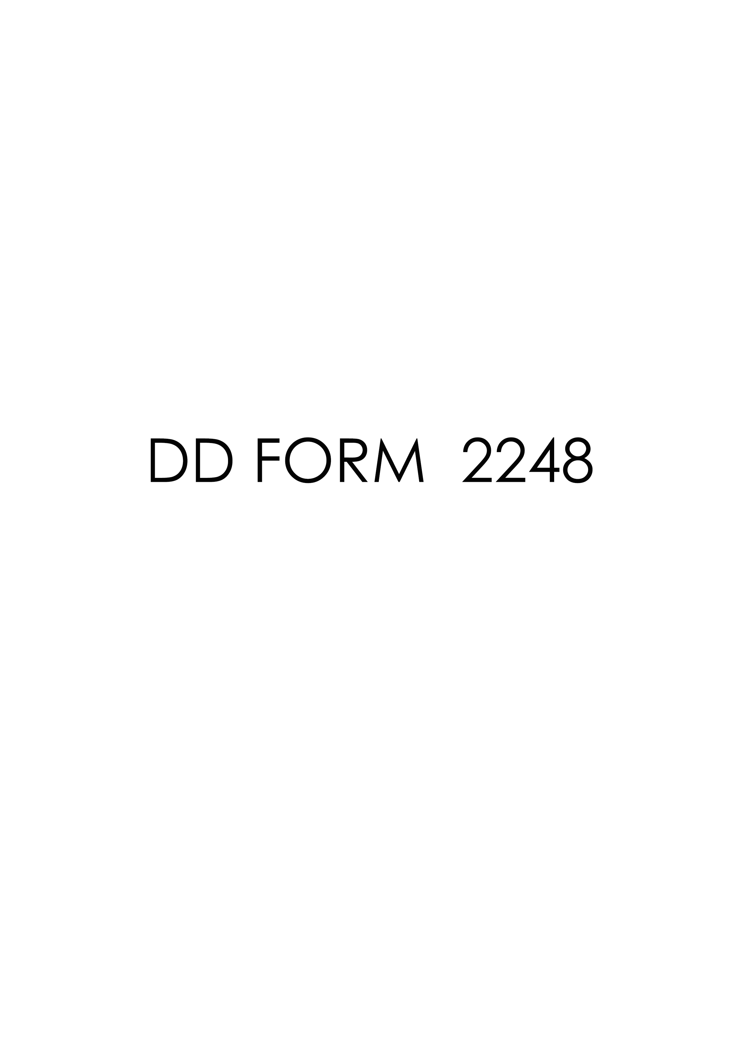 DD Form 2248 form preview