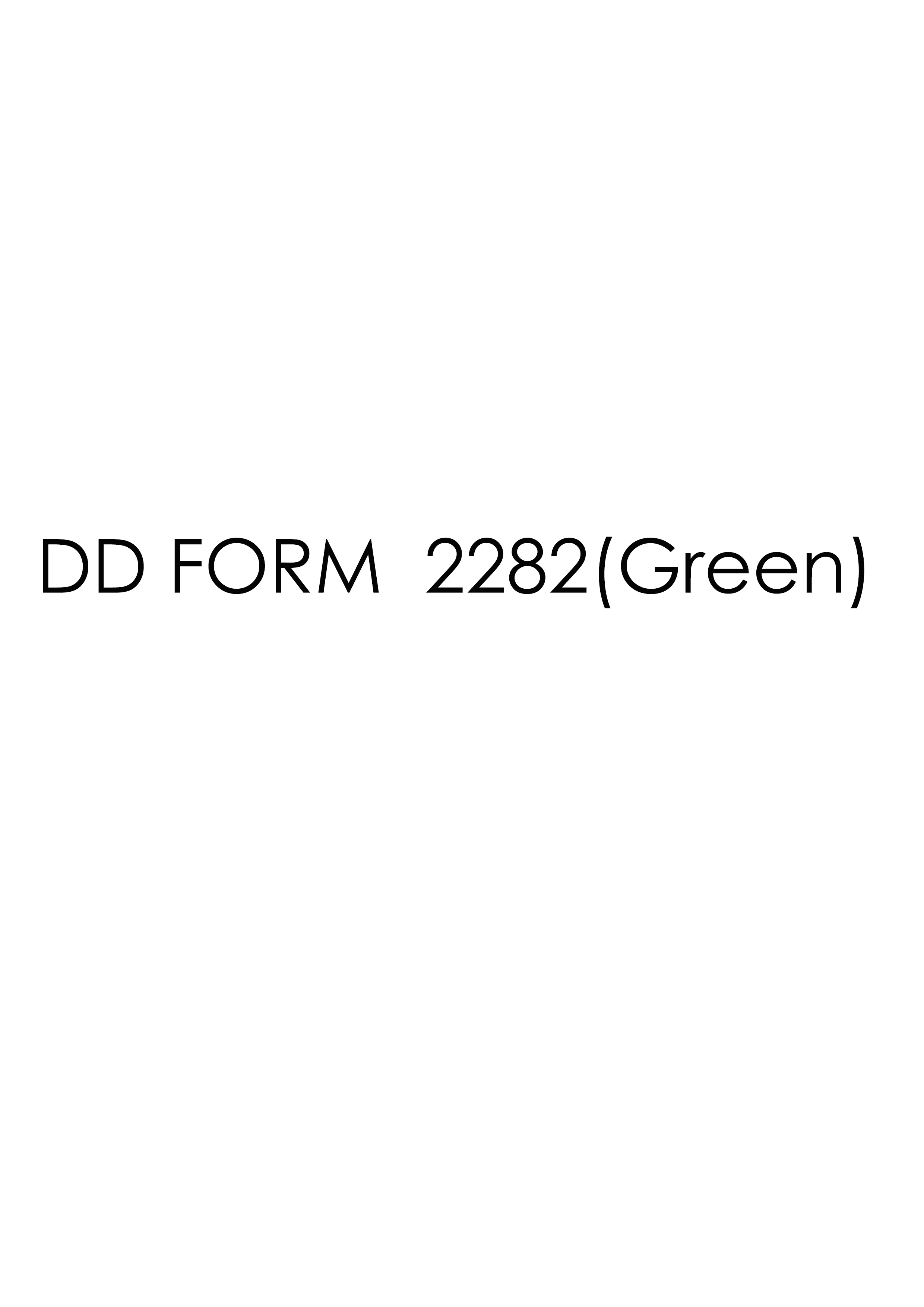 DD Form 2282-GREEN- form preview