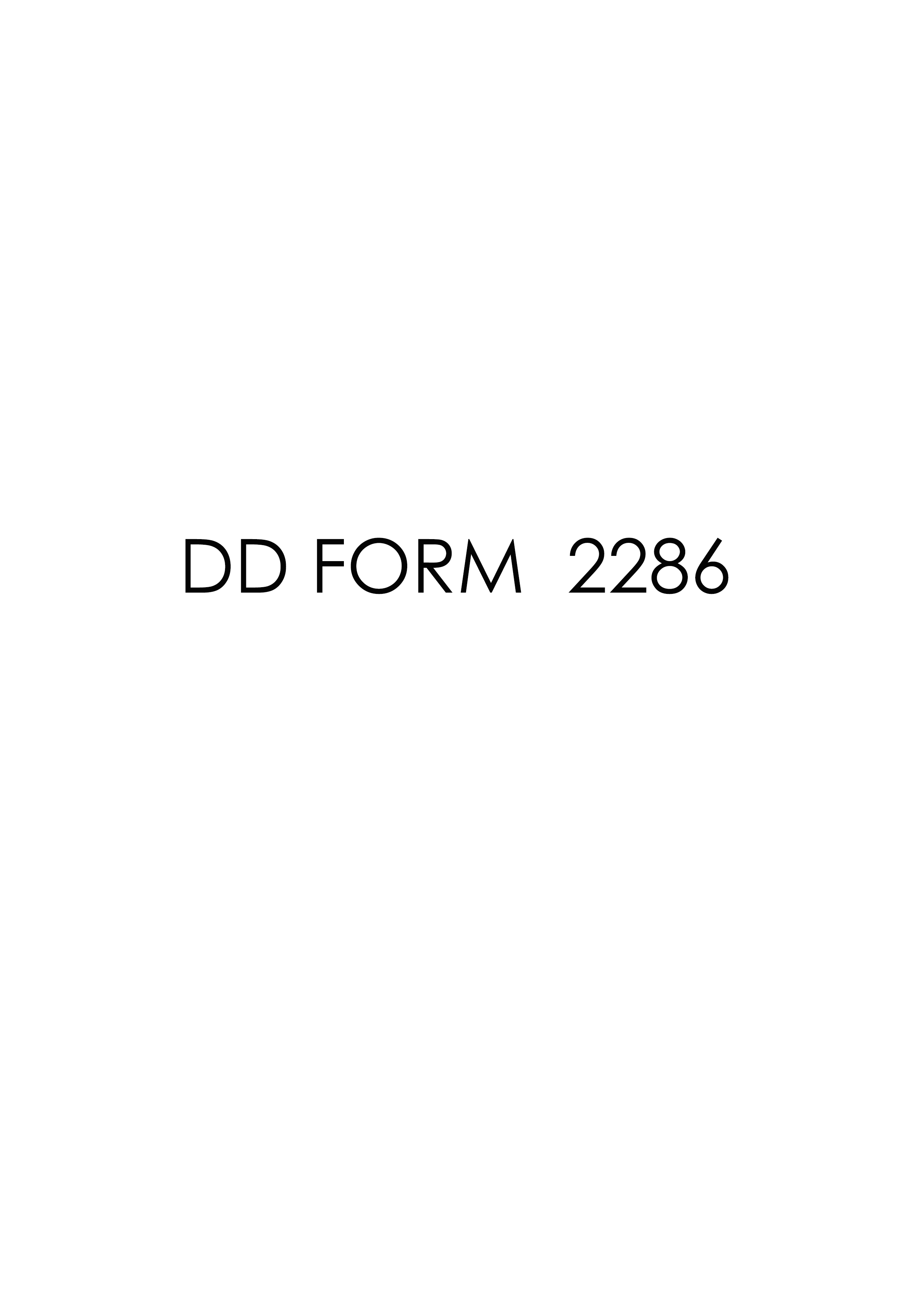 DD Form 2286 form preview