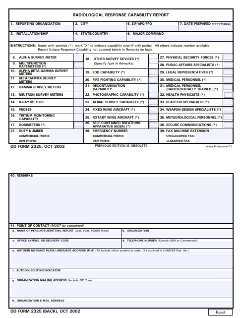 DD Form 2325 form preview