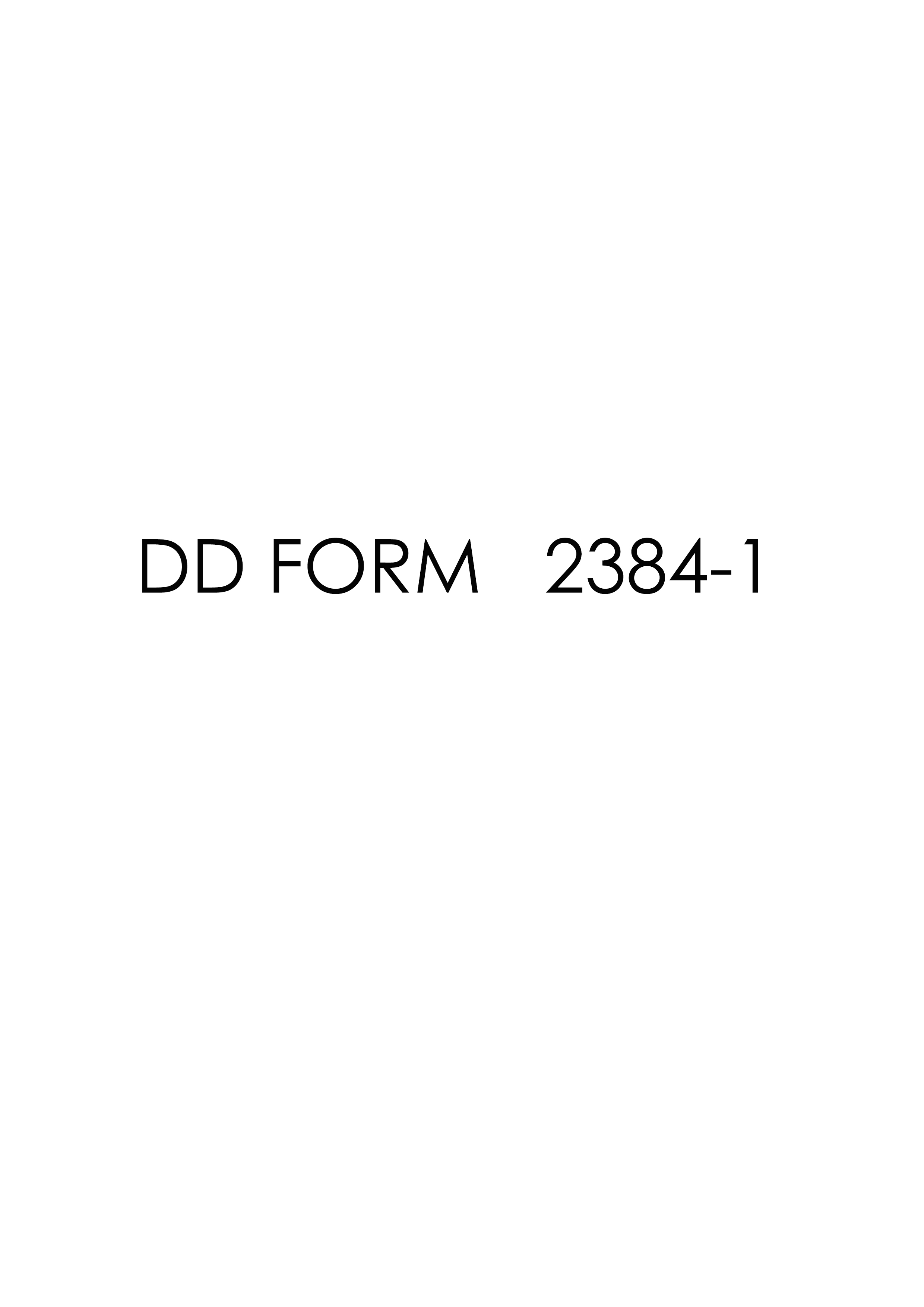 DD Form 2384-1 form preview