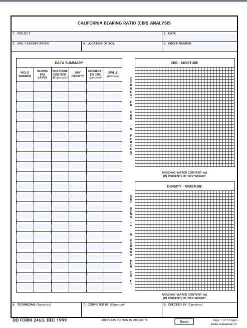 DD Form 2463 form preview