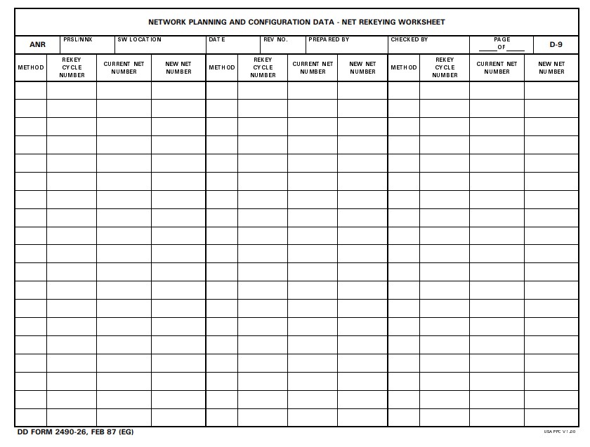 DD Form 2490-26 form preview