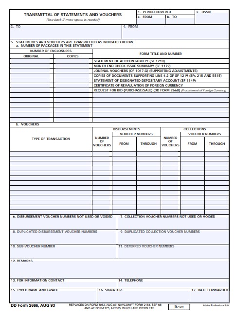 DD Form 2666 form preview