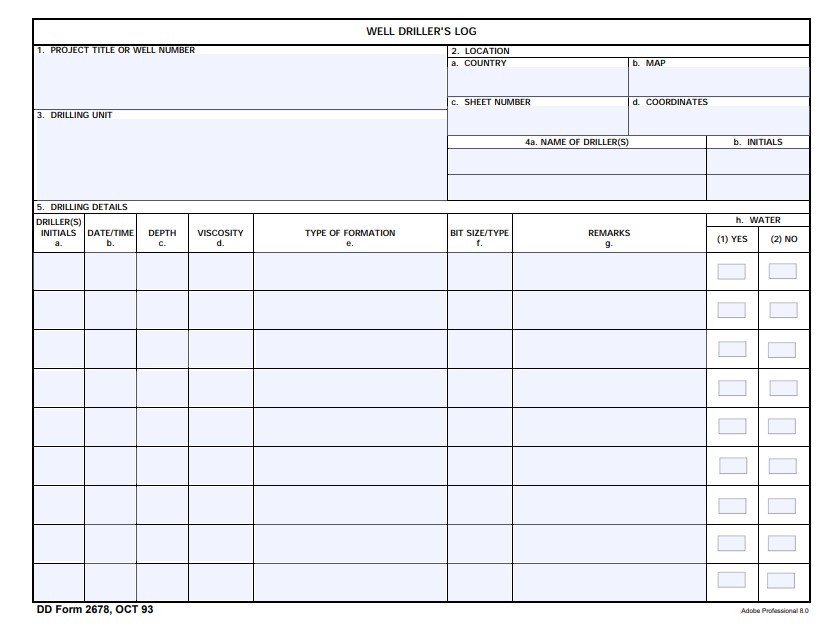 DD Form 2678 form preview