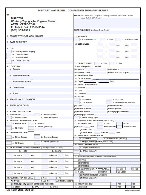 DD Form 2680 form preview