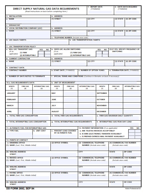 DD Form 2692 form preview