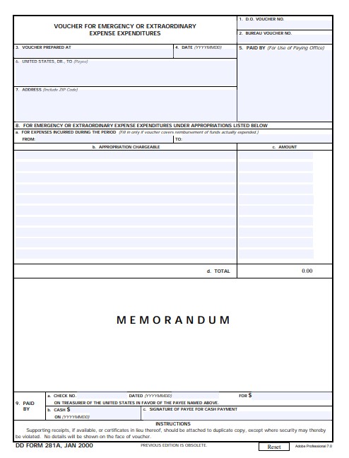 DD Form 281A form preview