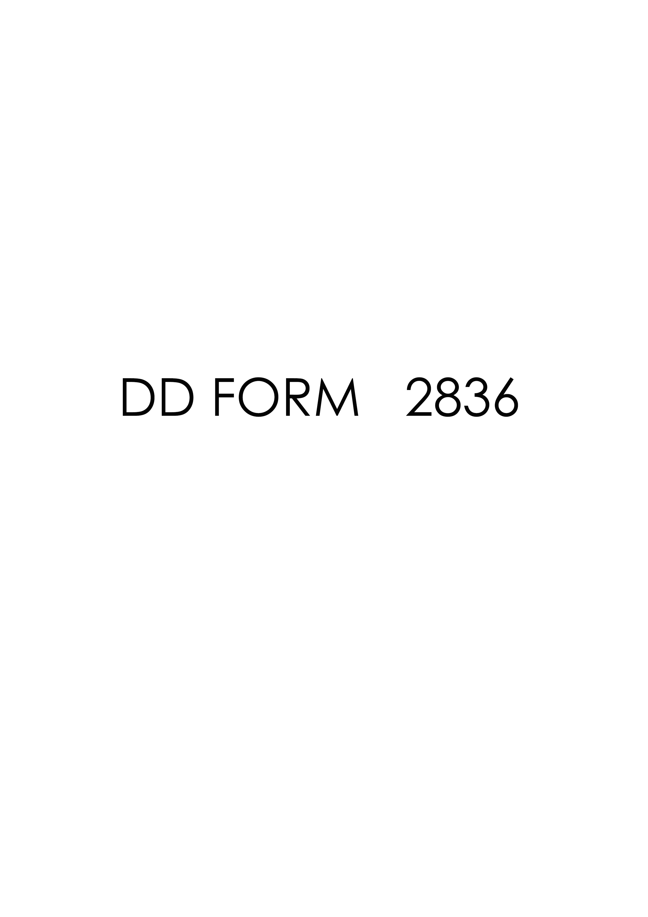 DD Form 2836 form preview