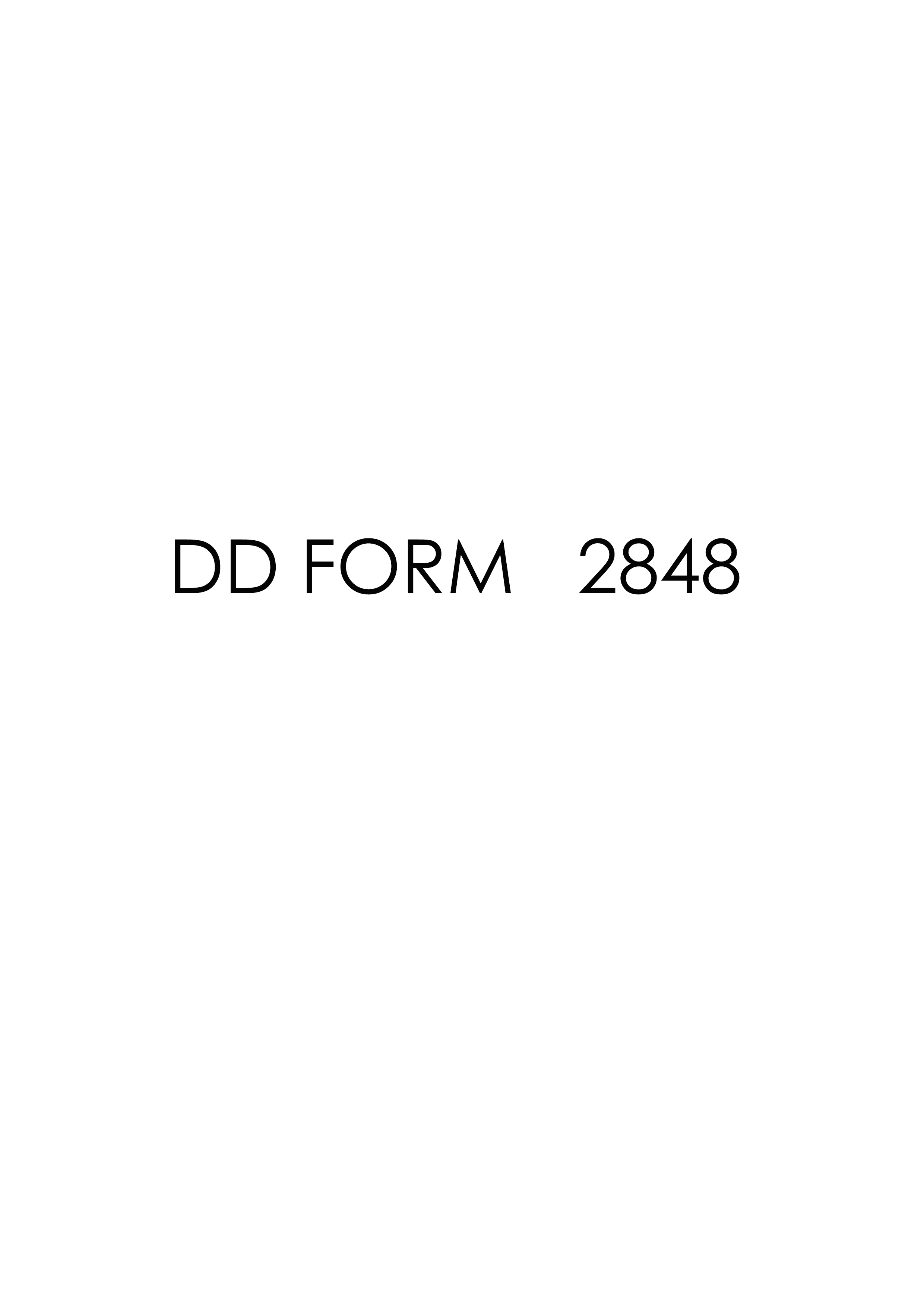 DD Form 2848 form preview