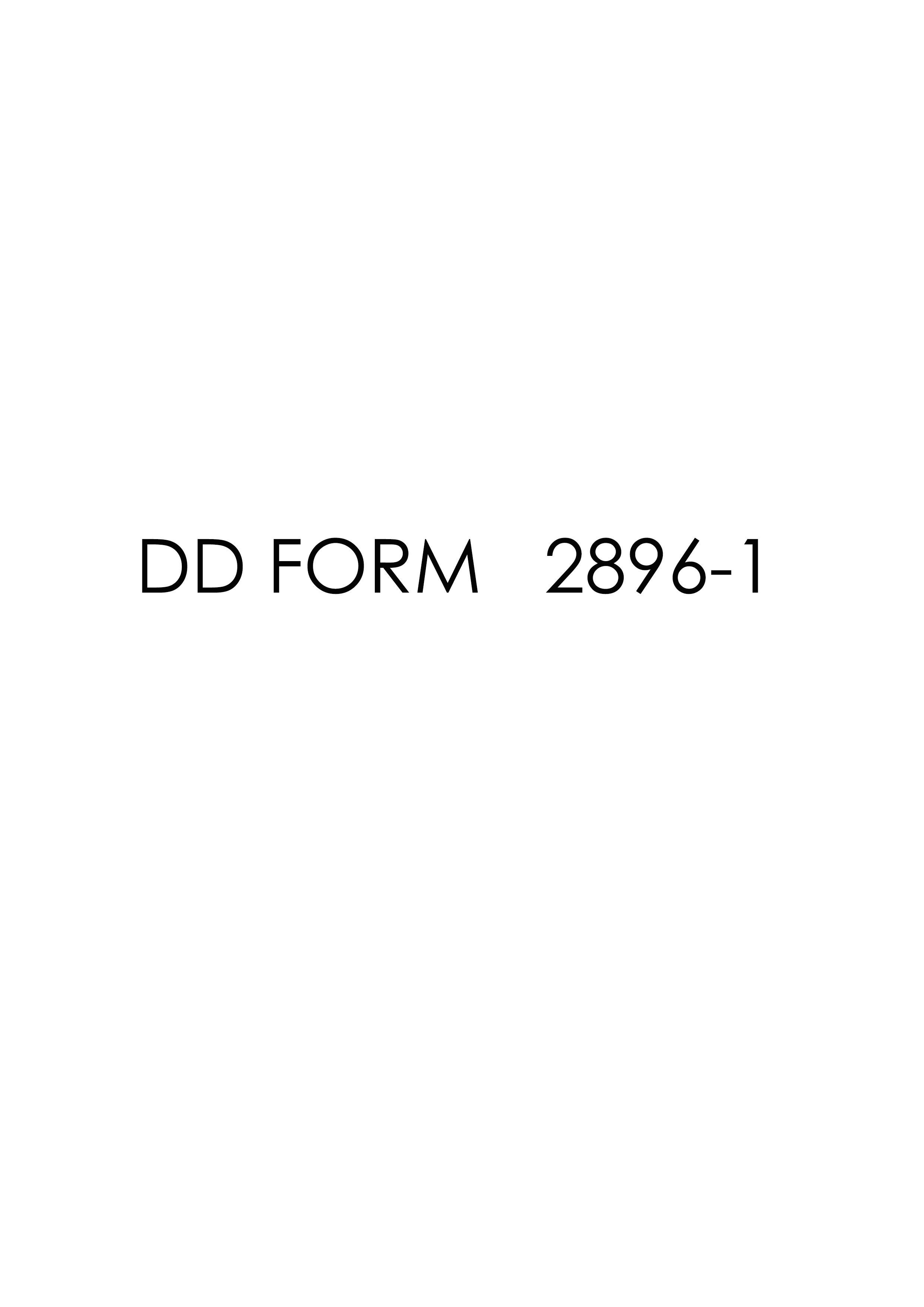 DD Form 2896-1 form preview