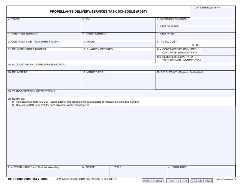 DD Form 2908 form preview